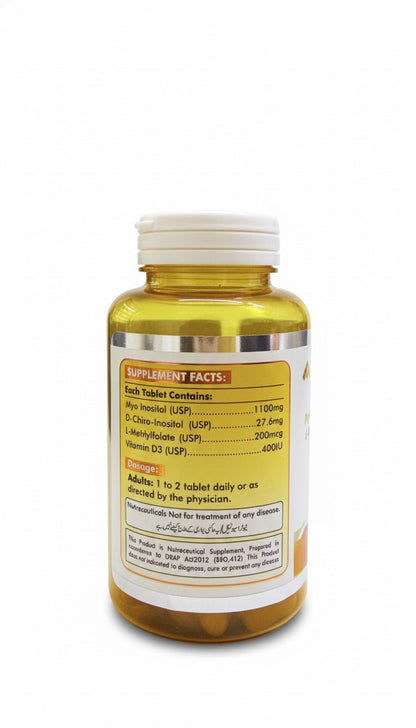 Supplement bottle with label on a white background